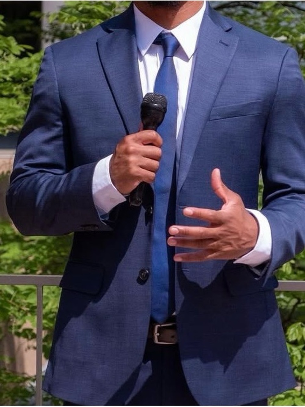 Kenneth Cole Navy Blue Suit Jacket